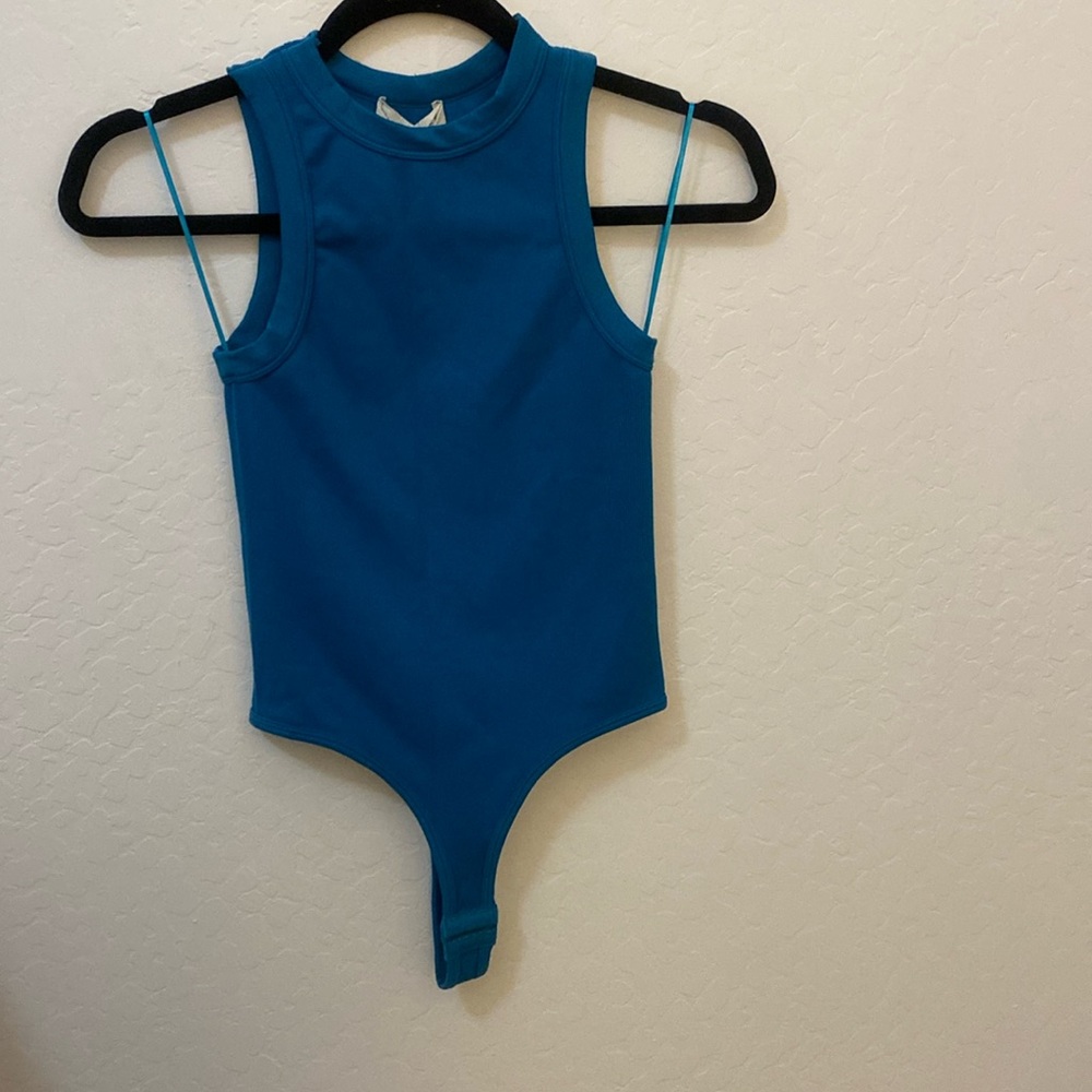 Thong Blue Green bodysuit